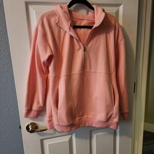 Women's Pink Half-Zip Sweater